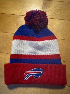 Bud Light NFL Buffalo Bills Pom Beanie - Blue, Red & White